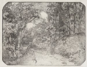 Ścieżka pod lasem w Pontoise, 1879. autorstwa Camille Pissarro