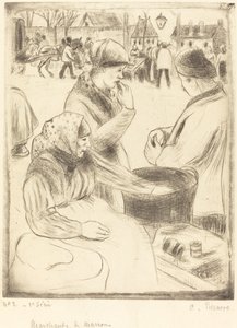 Sprzedawcy kasztanów autorstwa Camille Pissarro