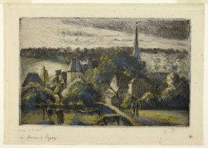 Kościół i gospodarstwo w Éragny autorstwa Camille Pissarro