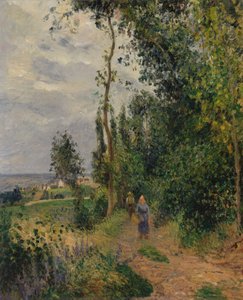 Côte des Grouettes, niedaleko Pontoise, c.1878 (olej na płótnie) autorstwa Camille Jacob Pissarro