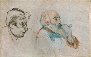 Podwójne portrety Gauguina i Pissarro ... autorstwa Camille Pissarro