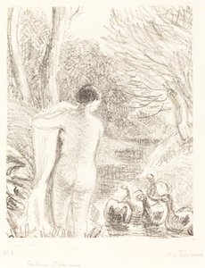 Naga gęś dziewczyna, ok. 1897. autorstwa Camille Pissarro