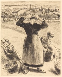Zbieranie Ziemniaków autorstwa Camille Pissarro