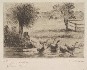 Gęsia dziewczyna, 1888. autorstwa Camille Jacob Pissarro