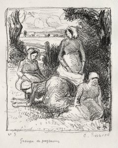 Grupa Chłopów autorstwa Camille Pissarro