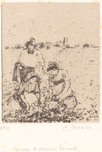 Grupa Chłopów Grupa Chłopów, ok. godz. 1899. autorstwa Camille Pissarro