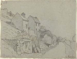 Domy przy drodze autorstwa Camille Pissarro