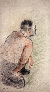 Julien Tanguy (kreda na papierze) autorstwa Camille Pissarro