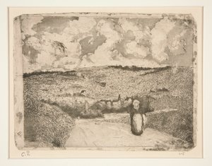 La Femme sur la route (Kobieta w drodze) autorstwa Camille Pissarro
