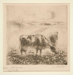 La Vache (Krowa) autorstwa Camille Pissarro