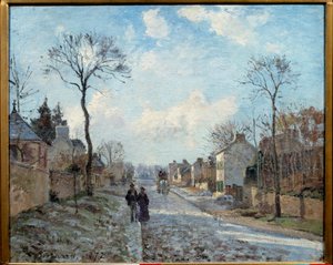 Droga do Louveciennes Obraz Camille Pissarro (1830-1903) 1872 Nd. 0,6x0,73 m Paryż, Muzeum Orsay autorstwa Camille Jacob Pissarro