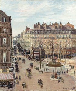 Rue Saint-Honoré autorstwa Camille Pissarro