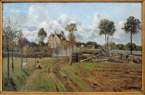 Krajobraz. Widok na Louveciennes. Obraz Camille Pissarro (1830-1903) 1872 Nd. 0,51x0,81 m Paryż, Muzeum Orsay autorstwa Camille Jacob Pissarro