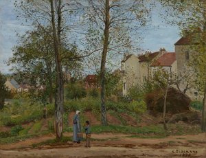 Krajobraz w Louveciennes (jesień) autorstwa Camille Pissarro