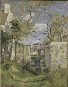 Krajobraz w pobliżu Pontoise, autorstwa Pissarro, Camille (1830-1903). olej na płótnie autorstwa Camille Jacob Pissarro