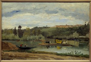 Prom w Varenne Saint Hilaire (Saint-Hilaire) Obraz Camille Pissarro (1830-1903) 1864 Wymiary 0,27x0,41 m Paryż, musee d