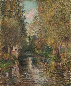 Myjnia w Bazincourt autorstwa Camille Pissarro