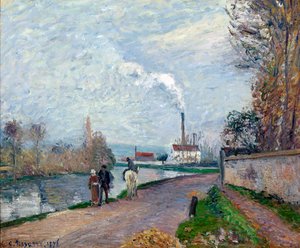 Oise w Pontoise autorstwa Camille Pissarro