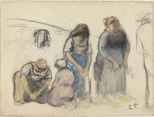 Kombajny do grochu [recto], ok. 1930 r. 1880. autorstwa Camille Pissarro