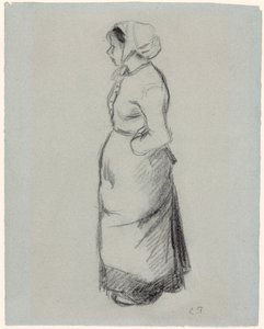 "Chłopska dziewczyna", 1890 autorstwa Camille Pissarro