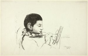 Portret: Lucien Pissarro autorstwa Camille Pissarro