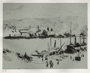 Quai Boieldieu w Rouen autorstwa Camille Pissarro