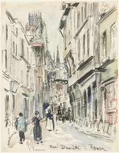 Rue Damiette, Rouen autorstwa Camille Pissarro