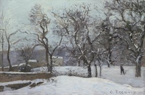 Śnieg w Louveciennes autorstwa Camille Pissarro