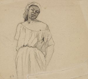 Studium murzynki, ok. 1860 r autorstwa Camille Pissarro
