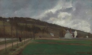 Brzegi Marny zimą, 1866 r. autorstwa Camille Pissarro