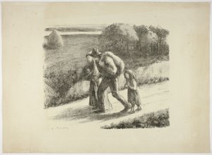 Włóczędzy autorstwa Camille Pissarro