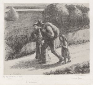 Włóczędzy autorstwa Camille Pissarro