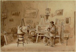 Studio artysty, Caracas, Wenezuela Szkic ... autorstwa Camille Pissarro