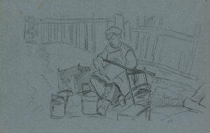Majstrować przy jego narzędziach autorstwa Camille Pissarro