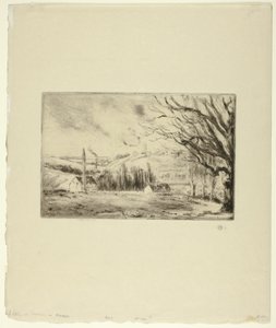 Widok na Pontoise autorstwa Camille Pissarro