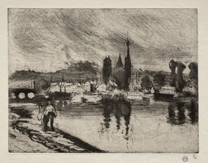 Widok na Rouen autorstwa Camille Pissarro