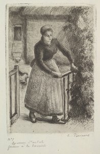 Kobieta u Bramy, 1889. autorstwa Camille Jacob Pissarro