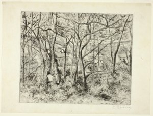 Lasy w Ermitażu autorstwa Camille Pissarro