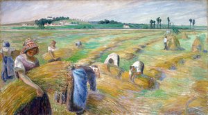 „Żniwa” Obraz Camille Pissarro (1830-1903) Wymiary 70,3x126 cm 1882 Narodowe Muzeum Sztuki Zachodniej, Tokio autorstwa Camille Pissarro