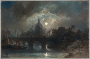 Widok miasta nocą, 1831. autorstwa Camille Roqueplan