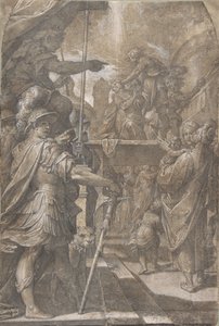Męczeństwo żeńskiej św. Agnieszki, 1605-9. autorstwa Camillo Procaccini
