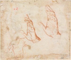 Studium rąk werso, c. 1590. autorstwa Camillo Procaccini
