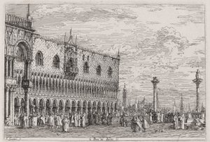 Piera del Bando. V. (Piera del Bando. V [enice]), z cyklu Weduta (Widoki) autorstwa Canaletto (Giovanni Antonio Canal)