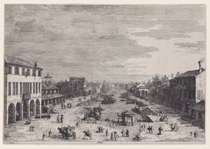 Mestre, z cyklu Weduta (Widoki) autorstwa Canaletto (Giovanni Antonio Canal)