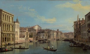 Kanał Grande w Wenecji od Palazzo Flangini do Campo San Marcuola autorstwa Canaletto (Giovanni Antonio Canal)