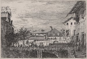 Taras z cyklu Weduta (Widoki) autorstwa Canaletto (Giovanni Antonio Canal)