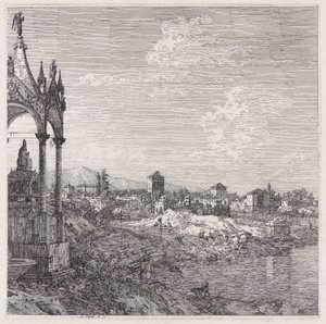Widok miasta z biskupem autorstwa Canaletto (Giovanni Antonio Canal)