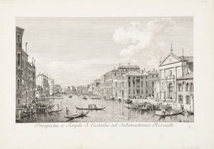 Widok od kościoła św. Eustachego w kierunku Rialto autorstwa Canaletto