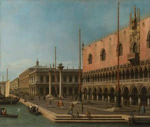 Canaletto - Kaprys z widokiem na Molo i Pałac Dożów 1744 r. autorstwa Canaletto