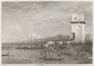 Wieża Malghera autorstwa Canaletto